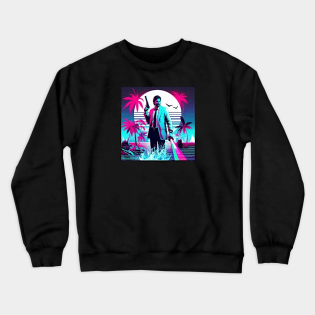 Alan Wake Vaporwave Crewneck Sweatshirt by 2Divided